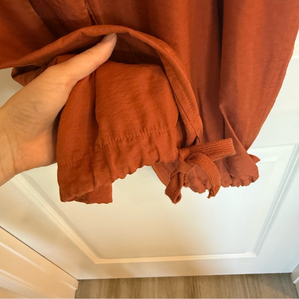 Tiny-Anthropologie - Heidi Tie Rust Drawstring High-Waist Pants - Picture 8 of 13